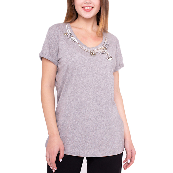 Simona Barbieri Blouse Women size L Gray - Picture 2 of 5